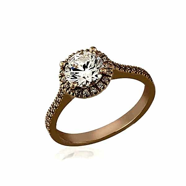 Yuvarlak Taşlı Elmas Yüzük