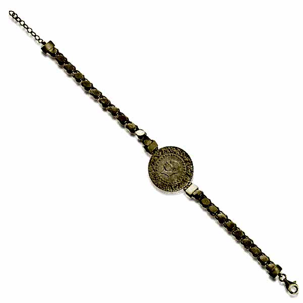 Ziynet Yarımlı Altın Bileklik (Pullu Zincir)