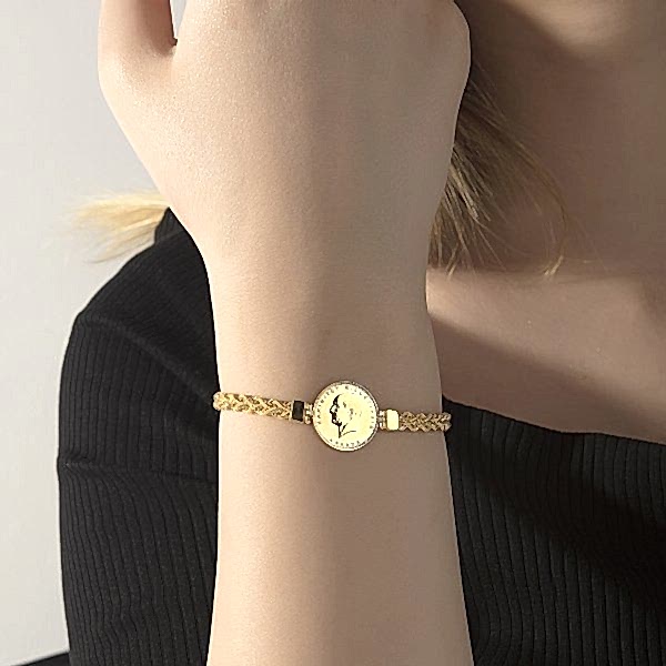 Ata Yarımlı Altın Bileklik (Halat Zincir)