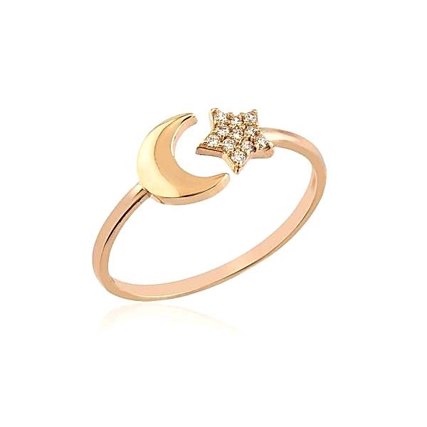 Ay Yıldız Yüzük (Taşlı)