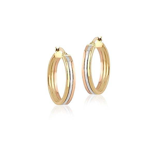 Halka Küpe 3'lü - 14 Ayar Altın