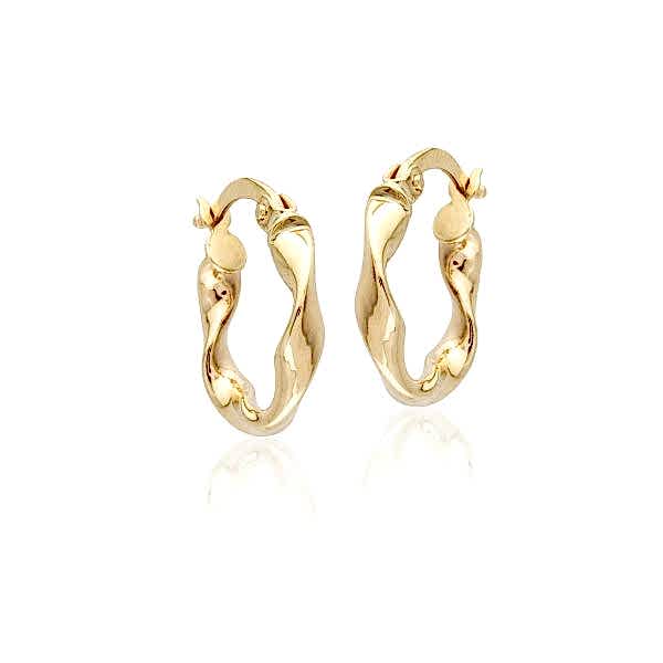 Halka Burgu Küpe - 14 Ayar Altın