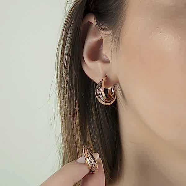 Halka Küpe 3'lü - 14 Ayar Altın