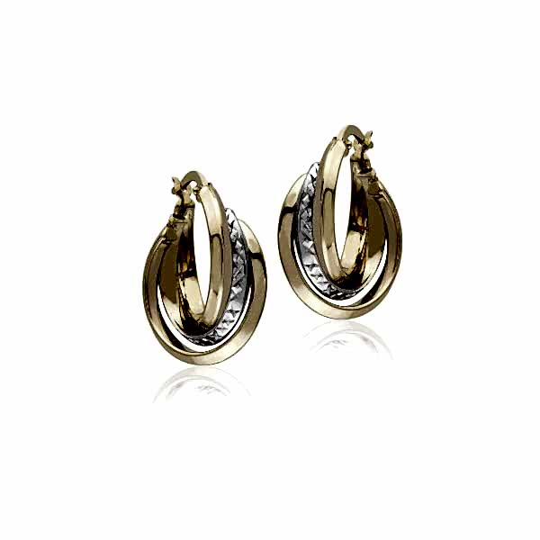 Halka Küpe 3'lü - 14 Ayar Altın