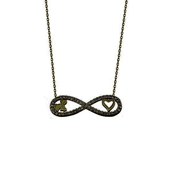 Sonsuzluk Kolye Kalp Figürlü