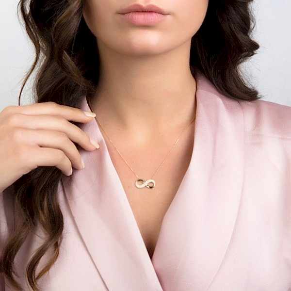 Sonsuzluk Kolye Taşlı