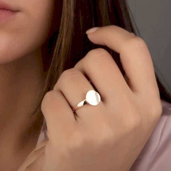 Taşlı Plaka Yüzük